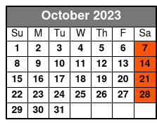 Morace Family Listen to the Music October Schedule