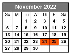 Doo Wop & The Drifters November Schedule