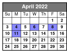 Dean Z The Ultimate Elvis April Schedule