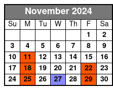 Dean Z Rockin' Christmas November Schedule