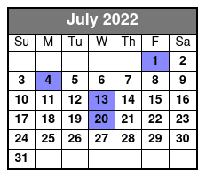 Dean Z The Ultimate Elvis July Schedule