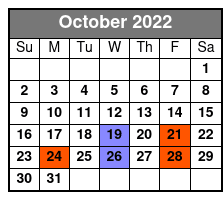 Dean Z The Ultimate Elvis October Schedule