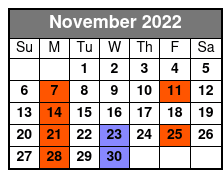 Dean Z The Ultimate Elvis November Schedule