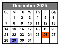 Dean Z The Ultimate Elvis December Schedule