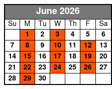 Dean Z The Ultimate Elvis June Schedule