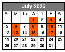 Dean Z The Ultimate Elvis July Schedule