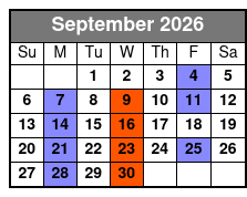 Dean Z The Ultimate Elvis September Schedule