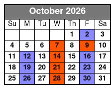 Dean Z The Ultimate Elvis October Schedule