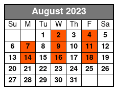 Shepherd's Chuckwagon Dinner Show August Schedule