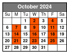 The Great American Chuckwagon October Schedule