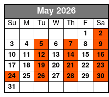 Shepherd's Chuckwagon Dinner Show May Schedule