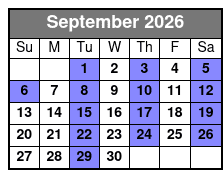 Shepherd's Chuckwagon Dinner Show September Schedule