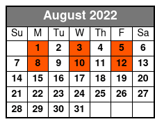Back To the Bee Gees August Schedule