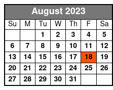 Back To the Bee Gees August Schedule