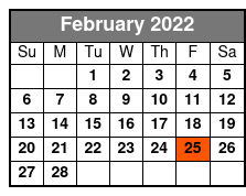 ReVibe Show Only February Schedule