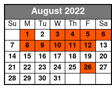 ReVibe Show Only August Schedule