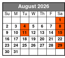 ReVibe Dinner Show August Schedule