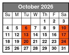 ReVibe Dinner Show October Schedule