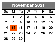 Great Woodsman Zipline Tour November Schedule