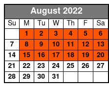 Presleys' Country Jubilee Regular Seating August Schedule