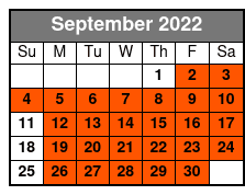 Presleys' Country Jubilee Regular Seating September Schedule