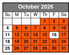 Presleys' Country Jubilee Regular Seating October Schedule
