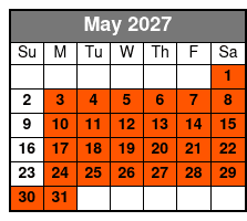 Presleys' Country Jubilee Regular Seating May Schedule