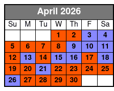 Copperhead Mountain Coaster One Ride Per Person Ticket  April Schedule
