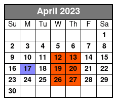 A Neil Diamond Tribute Show April Schedule