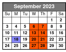 A Neil Diamond Tribute Show September Schedule