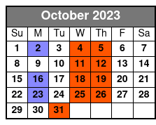 A Neil Diamond Tribute Show October Schedule