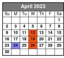 Carpenters Once More April Schedule