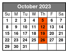 Elvis Live by Jerry Presley - Elvis the Last Concert October Schedule