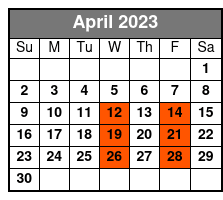 Chicago Color My World Tribute April Schedule