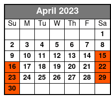 Rocketman Elton John Tribute April Schedule