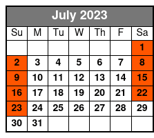 Rocketman Elton John Tribute July Schedule