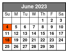 Elvis and The Blackwoods Gospel Show June Schedule