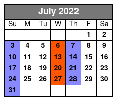 Dancing Queen Ultimate 70s Show July Schedule