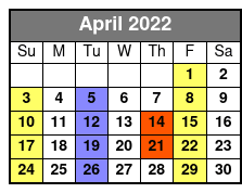 New Jersey Nights April Schedule