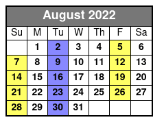 New Jersey Nights August Schedule