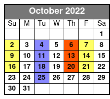 New Jersey Nights October Schedule