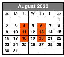 Rick McEwen Presents The Gambler August Schedule