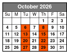 Rick McEwen Presents The Gambler October Schedule