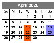 British Invasion April Schedule