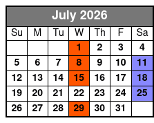 British Invasion July Schedule