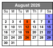 British Invasion August Schedule
