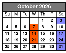 British Invasion October Schedule