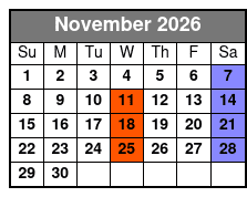 British Invasion November Schedule