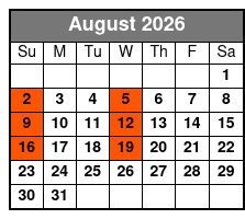 Dean Martin and More Tribute August Schedule