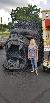 Woman near Giant Gorrilla Head near Samson at Sight and Sound Theatres Branson